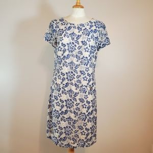 Tommy Hilfiger Blue White Floral Lace Dress